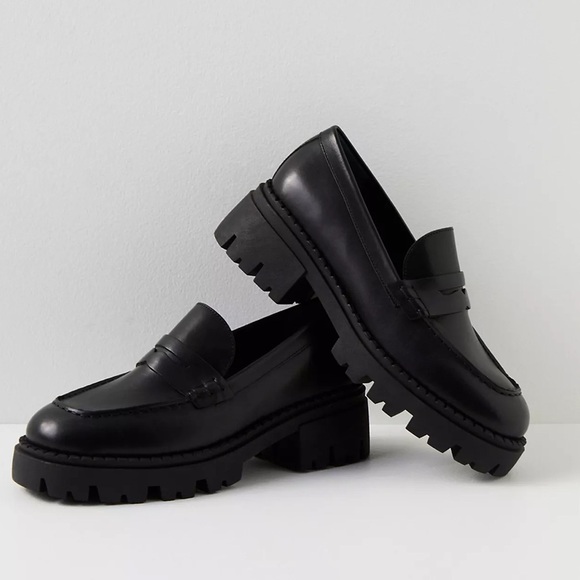 Free People Lyra Lug Sole Loafers in Black, 40 - Picture 13 of 14